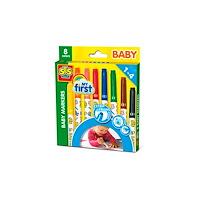 SES Creative SES Creative My First Baby Markers, 8 styck, Svart, Blå, Bru...