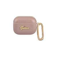 Guess Guess GUAPSASMP AirPods Pro cover różowy/pink Saffiano Scrip...