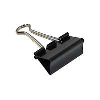 Stick´n´Find Papirklemme stål bnt sort 19mm foldback 12stk/pak