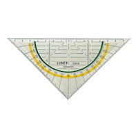 LINEX Linex Super S2616 - triangel - glasklar med gul rand - SAN (Styrene Acrylonitrile)