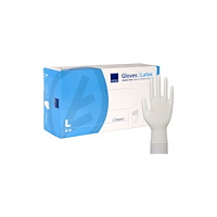 Abena Undersökningshandske, ABENA Classic, L, natur, latex, puderf...