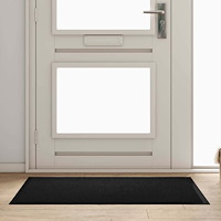 vidaXL Dörrmatta Svart 60 x 40 x 1.2 cm Teddytyg