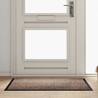 vidaXL Dörrmatta Beige 60 x 40 x 1.2 cm Teddytyg