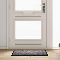 vidaXL Dörrmatta Ljusgrå 60 x 40 x 1.2 cm Teddytyg