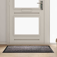 vidaXL Dörrmatta Ljusgrå 60 x 40 x 1.2 cm Teddytyg