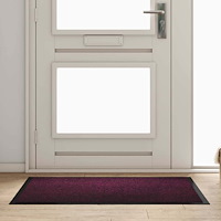 vidaXL Dörrmatta Bordeaux 60 x 40 x 1.2 cm Teddytyg