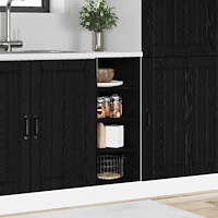 vidaXL Köksunderskåp Svart ek 30 x 44,5 x 81,5 cm Konstruerat trä