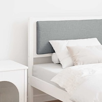 vidaXL Huvudgavel Övrigt Vit 90 cm Massiv furu