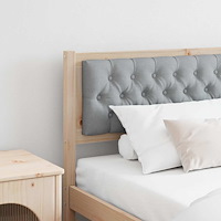 vidaXL Huvudgavel Övrigt Brun och ljusgrå 200 cm Massiv furu