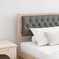 vidaXL Huvudgavel Övrigt brun och mörkgrå 200 cm Massiv furu