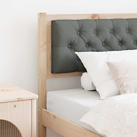 vidaXL Huvudgavel Övrigt brun och mörkgrå 90 cm Massiv furu