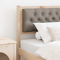 vidaXL Huvudgavel Övrigt Brun och taupe 90 cm Massiv furu