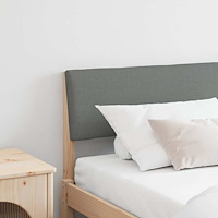 vidaXL Klädd sänggavel Mörkgrå 180 cm Massiv furu