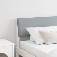 vidaXL Klädd sänggavel Ljusgrå 180 cm Massiv furu