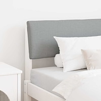 vidaXL Klädd sänggavel Ljusgrå 100 cm Massiv furu