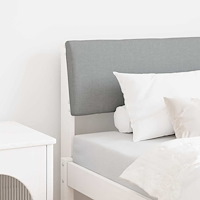 vidaXL Klädd sänggavel Ljusgrå 75 cm Massiv furu