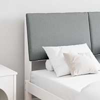 vidaXL Klädd sänggavel Ljusgrå 160 cm Massiv furu