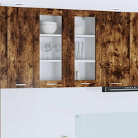 vidaXL Hängande skåp med dörr Rökt ek 80 x 31 x 80 cm Konstruerat trä