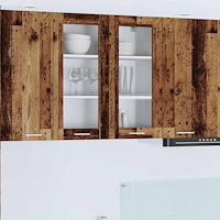 vidaXL Hängande skåp Gammalt trä 80 x 31 x 80 cm Konstruerat trä