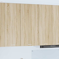 vidaXL Hängande skåp med lagring Sonoma ek och vit 50 x 31 x 100 cm