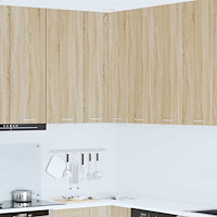 vidaXL Hängande skåp med lagring Sonoma ek och vit 57 x 57 x 100 cm