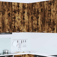 vidaXL Hängande skåp Rökt ek och vit 57 x 57 x 100 cm Konstruerat trä