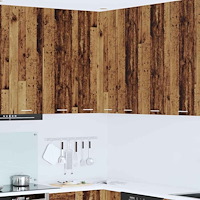 vidaXL Hängande skåp med lagring Gamla trä och vit 57 x 57 x 100 cm