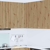 vidaXL Hängande skåp med lagring Artisan ek och vit 57 x 57 x 100 cm