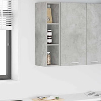 vidaXL Hängande skåp Betonggrå 20 x 29,5 x 80 cm Konstruerat trä