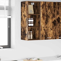 vidaXL Hängande skåp Rökt ek 30 x 29,5 x 80 cm Konstruerat trä