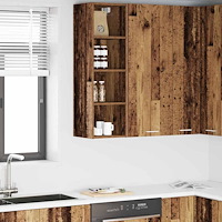 vidaXL Hängande skåp Gammalt trä 30 x 29,5 x 100 cm Konstruerat trä