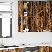 vidaXL Hängande skåp Rökt ek 40 x 29,5 x 100 cm Konstruerat trä