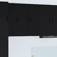 vidaXL Köksskåp 2 pcs Svart 30 x 31 x 80 cm Konstruerat trä