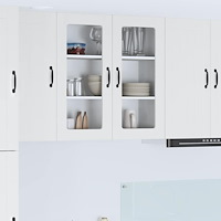 vidaXL Köksskåp Högblanka vita 80 x 31 x 80 cm Konstruerat trä