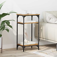 vidaXL Sidobord med hylla Gammalt trä 40 x 30 x 75 cm Konstruerat trä