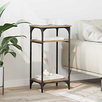 vidaXL Sidobord med hylla Artisan Ek 40 x 30 x 75 cm Konstruerat trä