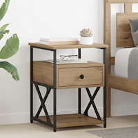 vidaXL Nattduksbord artisan ek 40 x 42 x 55 cm Konstruerat trä