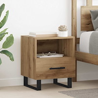 vidaXL Nattduksbord artisan ek 40 x 35 x 47.5 cm Konstruerat trä