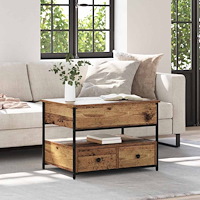 vidaXL Kaffeebord Gammalt trä 70 x 50 x 54.5 cm Konstruerat trä