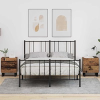 vidaXL Nattduksbord med låda 2 pcs Gammalt trä 40 x 35 x 47.5 cm