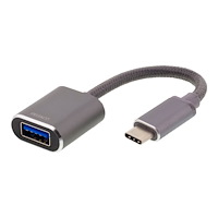 Deltaco DELTACO - USB typ C-adapter - 24 pin USB-C till USB typ A - 11 cm