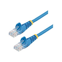 StarTech.com StarTech.com Cat5e Ethernet patchkabel med hakfria RJ45-kontakter - 10 m, Blå - patch-kabel - 10 m - blå