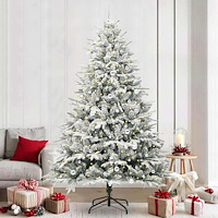 vidaXL Konstgjord Förbelyst Julgran med Bollsats Grön 240 cm