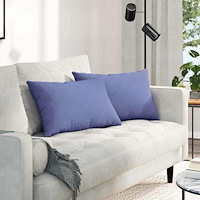 vidaXL Sofakuddar 2 pcs Jeansblå 60 x 40 cm tyg