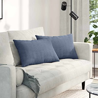 vidaXL Sofakuddar 2 pcs Blå 60 x 40 cm Kordread tyg