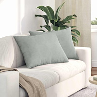 vidaXL Sofakuddar 2 pcs Ljusgrå 70 x 50 cm Kordread tyg