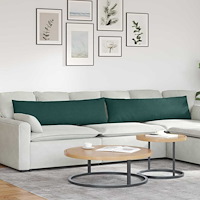 vidaXL Sofakuddar 2 pcs Mörkgrön 145 x 40 cm tyg
