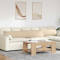 vidaXL Sofakuddar 2 pcs Kräm 200 x 40 cm tyg