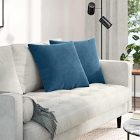 vidaXL Sofakuddar 2 pcs Blå 50 x 50 cm Kordread tyg