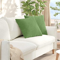 vidaXL Sofakuddar 2 pcs Ljusgrön 50 x 50 cm Kordread tyg